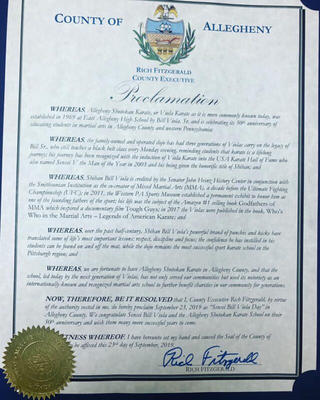 martial arts day for city of Pittsburgh