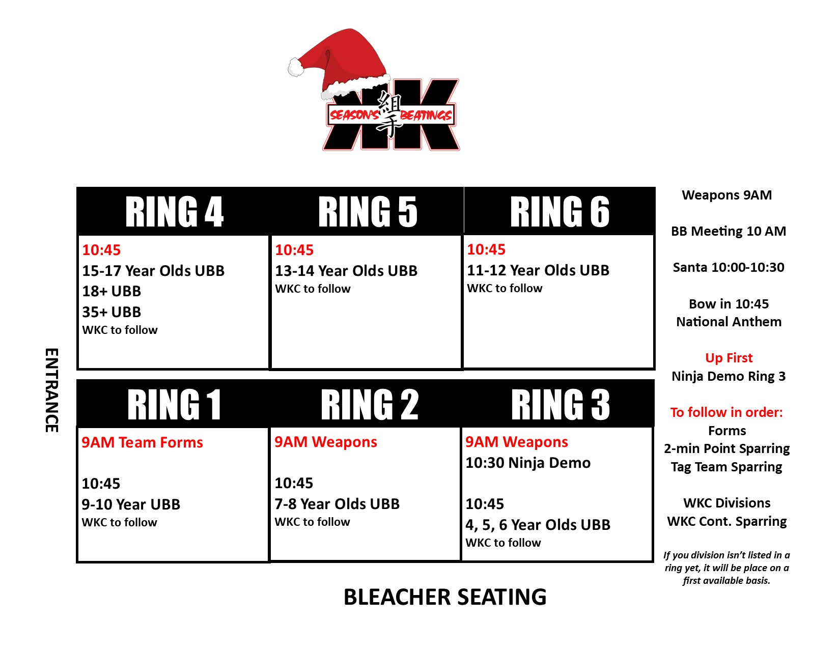 2025 stanwood christmas kumite public christmas kumite ring assignments