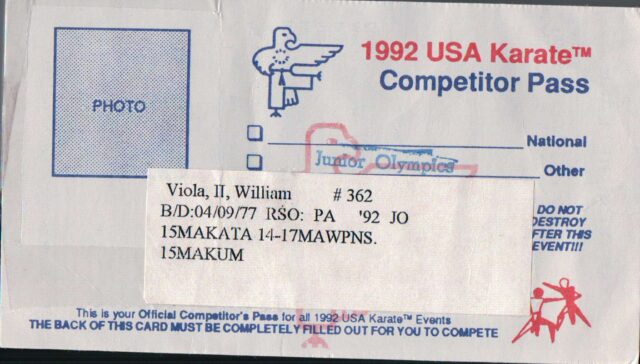 jr. olympic pass karate