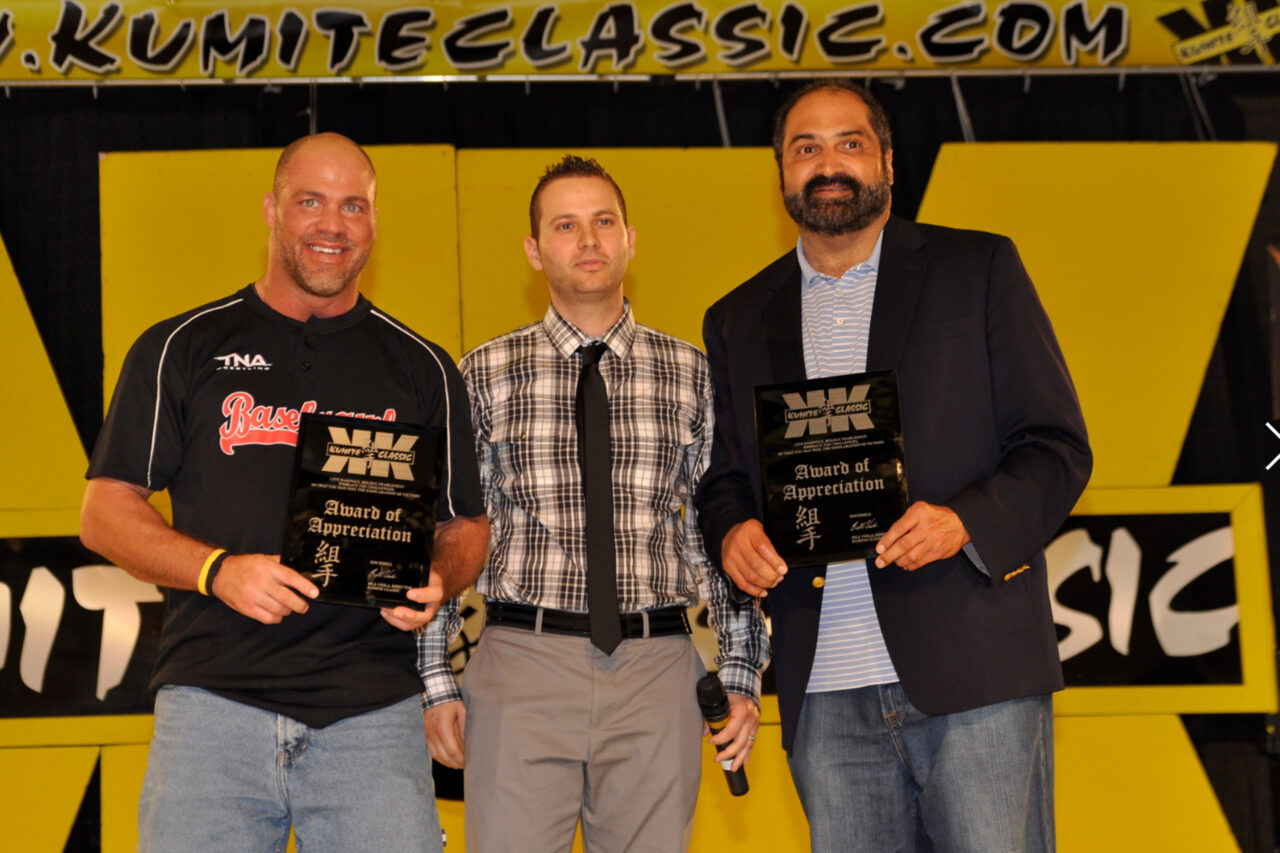 Bill Viola Jr. Kurt Angle Franco Harris at Viola's Tournament