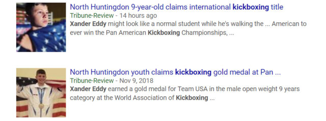 pittsburgh youngest kickboxing champion