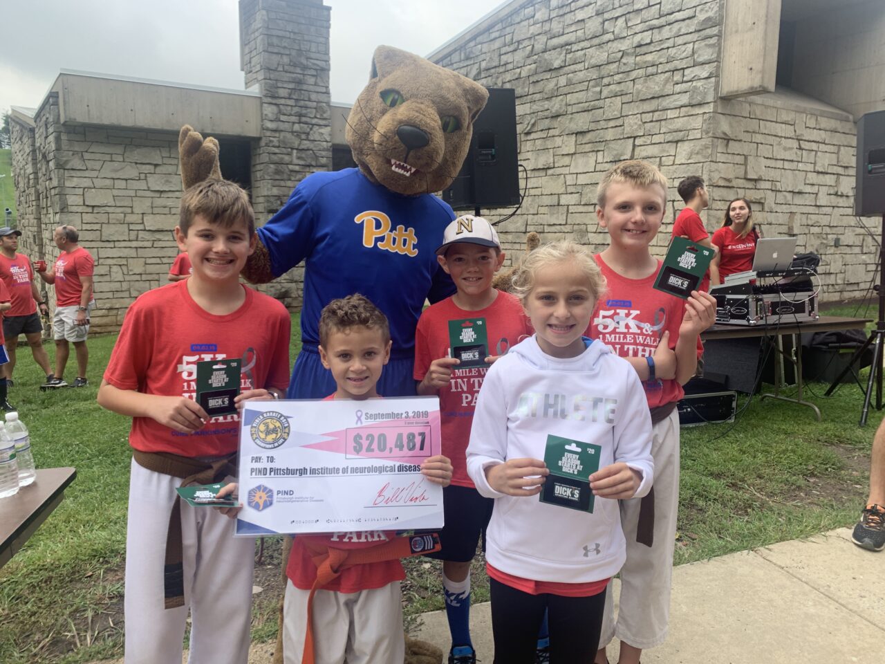 Top Fundraisers with Panther