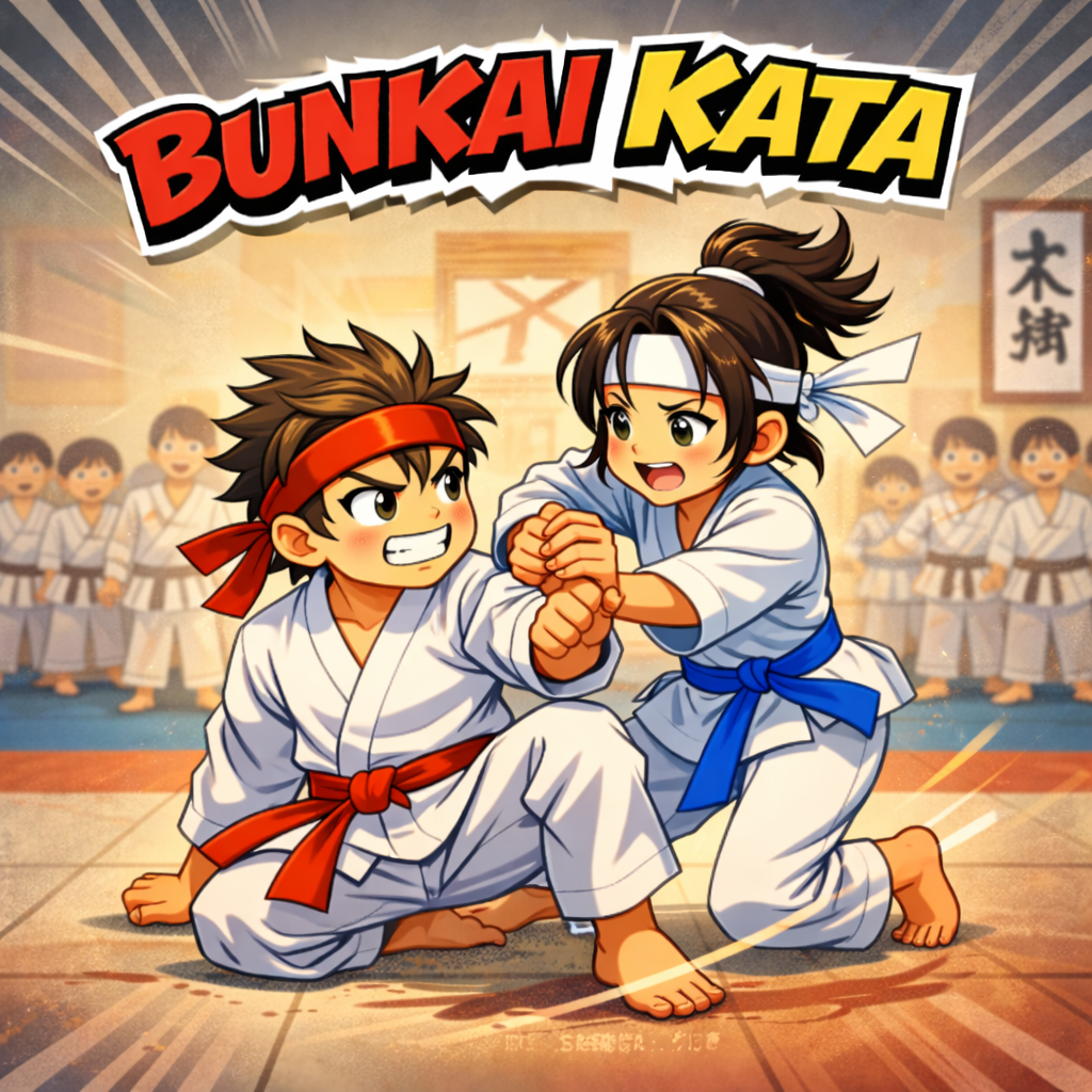 Bunkai kata demonstration in the dojo